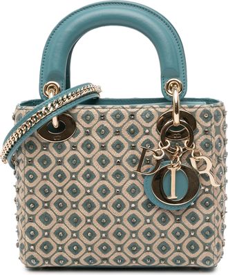 Dior Pre-owned Womens Lady Handbag - Light Blue Textile - One Size