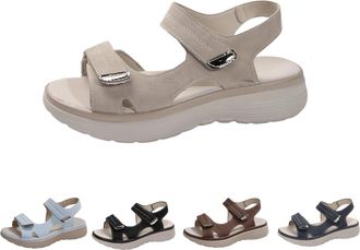 Generic Orthopedic Sandals Women Arch Support Sandals for Women Wide Fit Walking Slides Open Toe Ladies Wedge Shoes Outdoor Anti-Slip Platform Summer Beach Sh