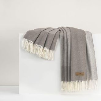 Lands Downunder Border Herringbone Throw in Mink at Nordstrom