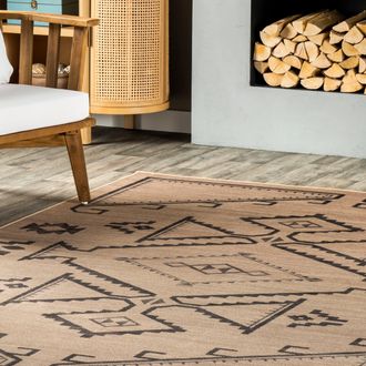 nuLOOM Riva Southwestern Easy-Jute Machine Washable Area Rug