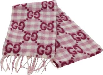 Gucci Pre-owned Scarves, female, Pink, Size: ONE SIZE Pre-owned Vintage Scarf