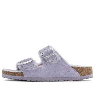 Birkenstock (WMNS) Birkenstock Arizona Shearling Suede Leather Narrow Fit Purple Fog 1023256
