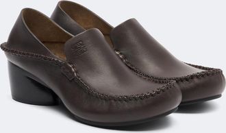 Loewe Oval leather loafer pumps