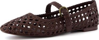 Cushionaire WomenS Weston Hand Woven Dressy Ballet Flats In Brown