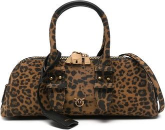 Pinko Leopard-print Padlock Tote Bag
