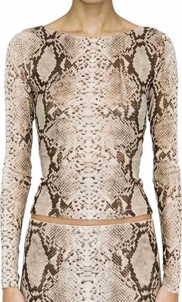 Ronny Kobo Womens Flume Top In Beige
