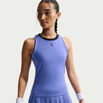 Nike Womens Court Advantage Dri-FIT Tennis Tank Top in Blue | FZ6657-570