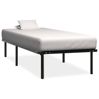 vidaXL Estructura De Cama Sin Colch&oacute;n Metal Negro 90x200 Cm Vidaxl