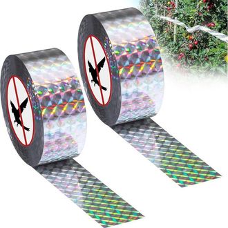 OEM 2 Rollos De Cinta Repelente De Aves, 80 M X 2,4 Cm. Cinta Reflectante Antip&aacute;jaros, Cinta Repelente De Doble Cara Para Proteger Hogares, Jardines Y Pat