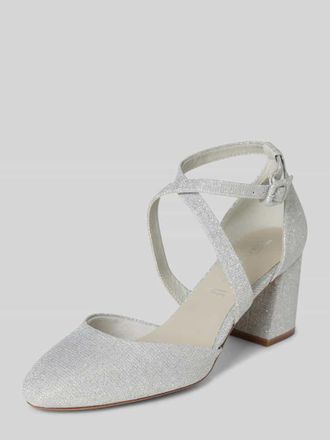 Tamaris Tamaris Pumps mit Riemen und Dornschlie&szlig;e in Silber, Gr&ouml;&szlig;e 38