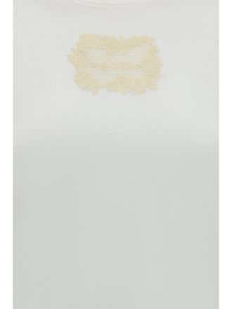 Alexander McQueen Embroidered Logo T-Shirt - White