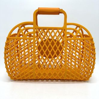 Fendi Orange Plastic Leather Baguette Bag (Pre-Owned)