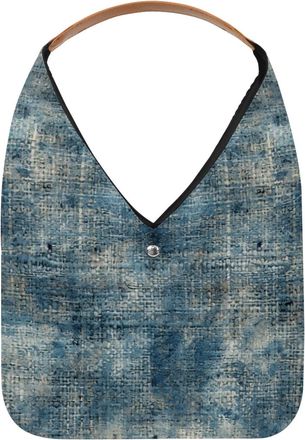 Generic Blue Vintage Mottled Texture Reusable Lightweight Grocery Bags - Foldable Into Compact Pouch, Washable & Sturdy, Multipurpose for Shopping and Travel