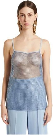 Marella Dames, Tops, Blauw, Maat: M Denim