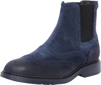 Hogan H576 Chelsea Boot - Heren - Chelseaboots - Blauw - 40 EU - Su&egrave;de - Schoenen