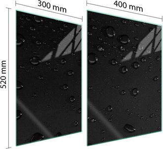 OEM Placa Protectora De Vidrio Para Estufa 70x52 Gotas