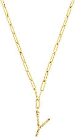 Sterling Forever Braided Initial Pendant Necklace