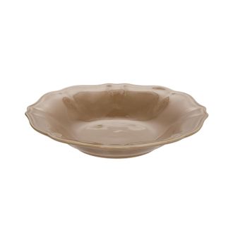 Arca Piatto fondo 22 cm ceramica Baroque tortora