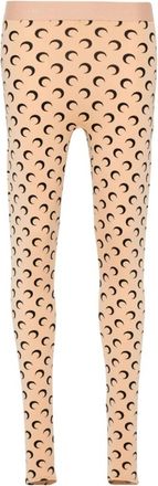 Marine Serre Beige Broek met Stijl - Dames - Leggings - Beige - S - Broeken