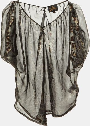 Vivienne Westwood Metallic Animal Printed Chiffon Top