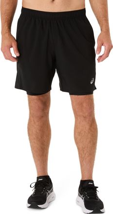 Asics Laufshorts ASICS ASICS CORE 2-N-1 7IN SHORT, Herren, Gr. XXL, N-Gr, performance schwarz, performance schwarz, Obermaterial: 100% Polyester, Hosen Lauf