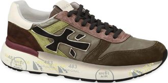 Premiata Brown Mick Leather Graphic Sole Sneakers