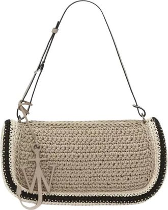 J.W.Anderson Bumper 15 Gehaakte Schoudertas - Dames - Schoudertassen - Beige - ONE Size - Katoen - Tassen