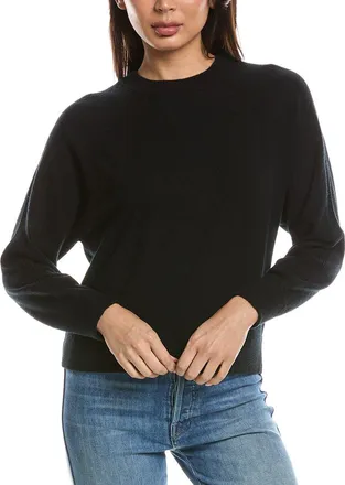 Fort&eacute; Cashmere Rib Trim Cashmere Sweatshirt