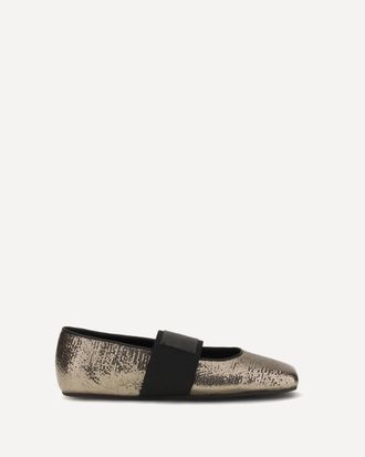 Givenchy Sliced Square Ballerinas in textured leather Female 36.5