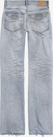 Balenciaga Womens Light Blue Cotton Denim City Jeans Trousers