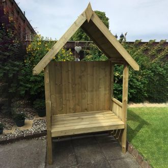 Shires Hebe 4 x 2 Feet Pressure Treated Arbour in Brown