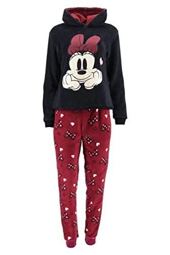 Disney Pyjama long en coton pour femme La Belle et la Bête, blanc