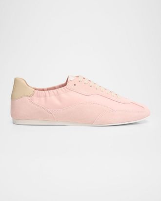 SIMKHAI Georgie Suede and Leather Low-Top Sneakers