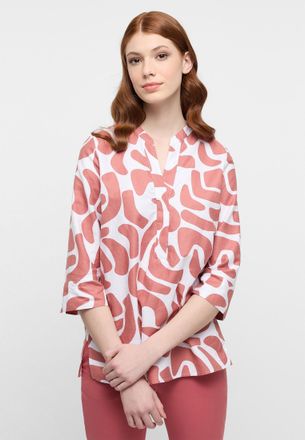 Eterna Longbluse ETERNA REGULAR FIT, Damen, Gr. 38, braun, 59% Baumwolle, 41% Leinen, Blusen Longbluse