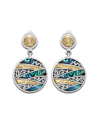Samuel B. 18K & Silver Pearl Balinese Design Earrings