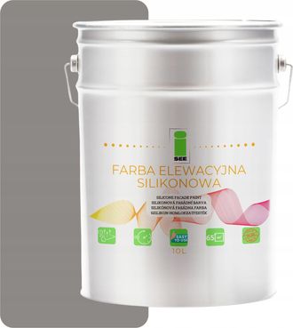 OEM Pintura De Silicona Para Fachadas, Gris Oscuro, 10 L