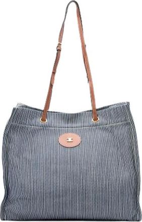 Celine Pre-owned Vintage Tote Bag - Dames - Vintage Shopper - Blauw - ONE Size - Leer - Vintage