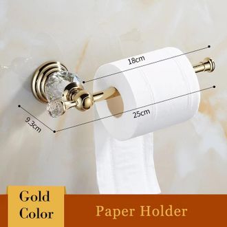 OEM Soporte Para Rollo De Papel Higi&eacute;nico De Cristal Dorado, Accesorio De Ba&ntilde;o Moderno, Acero Inoxidable, Montaje En Pared