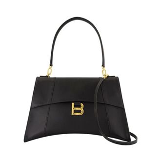 Balenciaga Handbags, female, Black, Size: ONE SIZE Soft Medium Leather Purse in Black