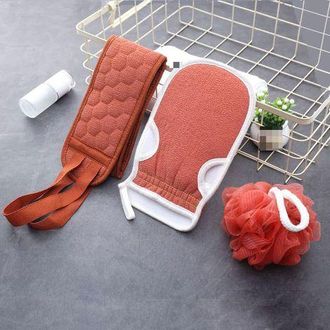 OEM Two Sets, Including A Back Shower Set, Shower Belt, Shower Gloves, Back Massager, Suitable For Men And Women, Scrubbing Towel, Bath Sponge, Thickened 