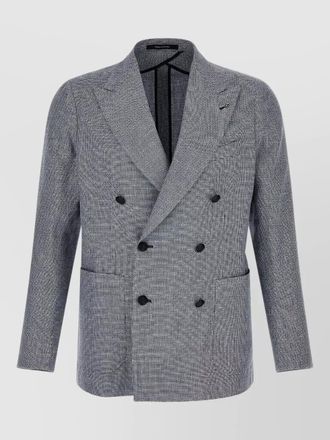 Tagliatore linen blend blazer