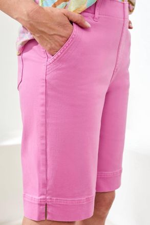 Tribal Pull On Bermuda With Topstitch In Wisteria-1321
