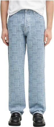 Kenzo Weave Jeans - Heren - Regular Fit Jeans - Blauw - W30 - Katoen - Jeans