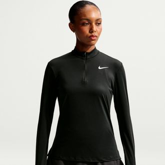 Nike Womens Victory Dri-FIT 1/4-Zip Golf Top in Black | HF6586-010
