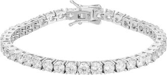 Untamed Petals Zoe Tennis Bracelet in Silver at Nordstrom