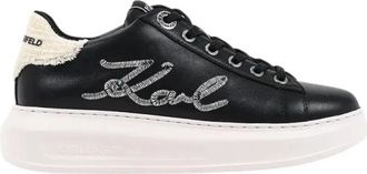 Karl Lagerfeld Kapri Sneakers - Dames - Sneakers - Zwart - 41 EU - Leer - Schoenen