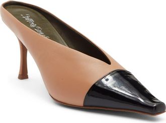 Jeffrey Campbell Investor Mule in Dark Apricot Black at Nordstrom, Size 6.5