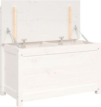 vidaXL Vidaxl - Banco De Madera Maciza De Pino Blanco 80x41x77 Cm