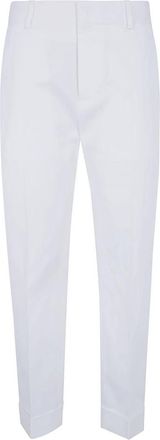 Dsquared2 Slim Man Pant - Dames - Vrijetijds broeken - Wit - XS - Leer - Broeken
