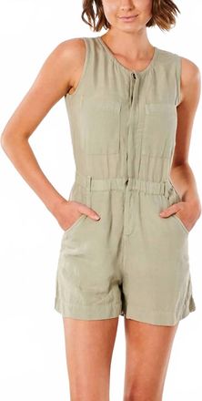 Rip Curl Panoma Romper In Mineral Green